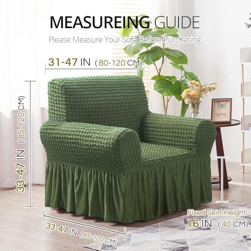 NICEEC Arm Chair Covers Armchair Covers Universal Slipcovers with Skirt