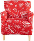 CRFATOP Accent Chair Cover Christmas Armchair Slipcover for Living Room