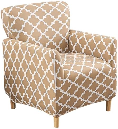Accent Chair Covers with Arms Stretch Mid Century Modern Accent Chair Slipcovers 1-Piece Printed Banquet Arm Chair Cover Couch Sofa Covers Protector for Living Room Office Hotel #8