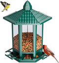 Birdream Bird Feeders for Outdoor Hanging, Pagoda Design Fun Installatio 2.5 LB Wild Bird Feeders, Attracting Wild Birds Cardinal Sparrows Finch Goldfinch Chickadee - Green