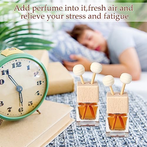 Zubebe 100 Pcs Car Diffuser Vent Clip Empty Diffuser Bottle, Colorless