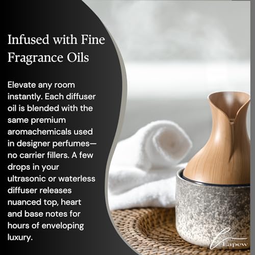 Lapew Eucalyptus Mint Harmony Waterless Diffuser Oil | Fragrance Oil for Nebulizer & Cold Air Diffusers | Scented Home Oil | 0.34 fl oz
