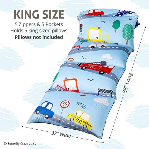 Butterfly Craze Floor Pillow Cover Plush Folding Lounger Bed Cushion Case