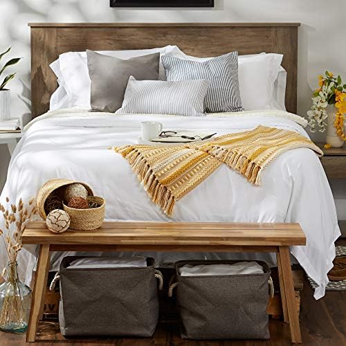 DII Braided Striped Throw Blanket, Honey Gold on Cream, 50x60 (Pack of 12)