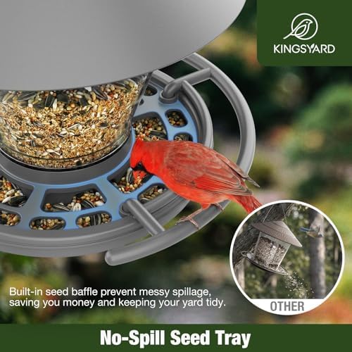 Kingsyard Wild Bird Feeder for Outdoors Hanging
