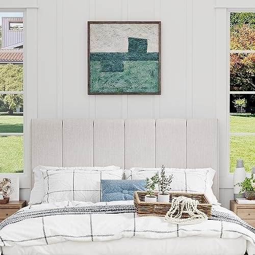 Yongchuang Upholstered King Headboard Only, Modern Linen Grayish White