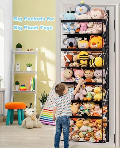 Over the Door Organizer for Stuffed Animal, Kids Toy Storage