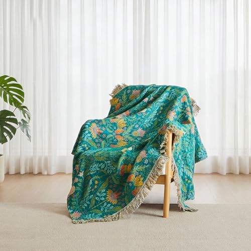 Boho Throw Blanket - 100% Cotton Soft Breathable for Adults 50"x60"