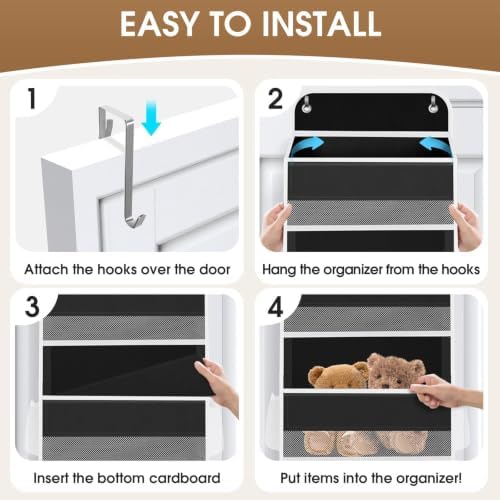 2 Pcs Over The Door Organizer Large Capacity Hanging Storage Room Organizer