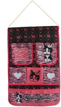 Blancho Bedding [Dog & Heart] Pink Wall Hanging Organizer/Wall Baskets/Hanging Baskets with 6 Pockets, 14" x 20" Fabric Over The Door Storage Bag for Nursery, Bedroom, Bathroom and Closet