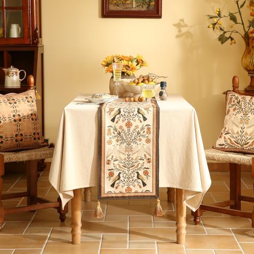 bilin gaier Designer French Vintage Table Runner,87"x12"