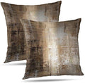Throw Pillow Covers for Couch, 18x18 Inch, Set of 2, Taupe