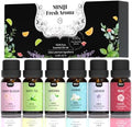 Essential Oils Set- Essential Oils for Diffuser for Home,Diffuser Oils Scents for Aromatherapy,Laundry,Candle&Soap Making,Humidifiers 6 X 10 ML