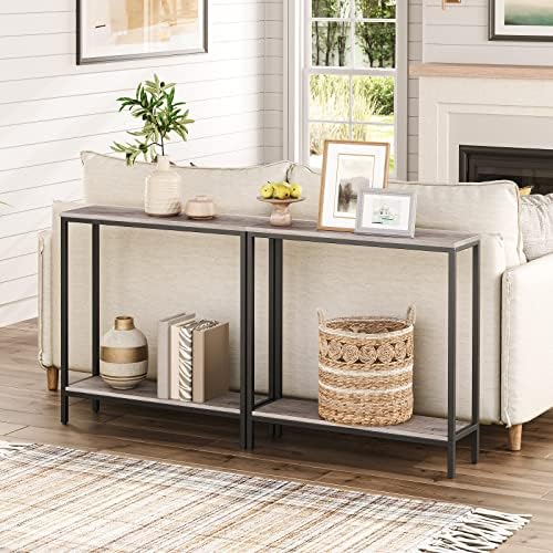 HOOBRO 29.5" L Narrow Console Table, 8.7" D Small Entryway Table