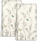 Miss Adola Cute Kitchen Towels Set of 2, 18 x 26 Inch, White Flower