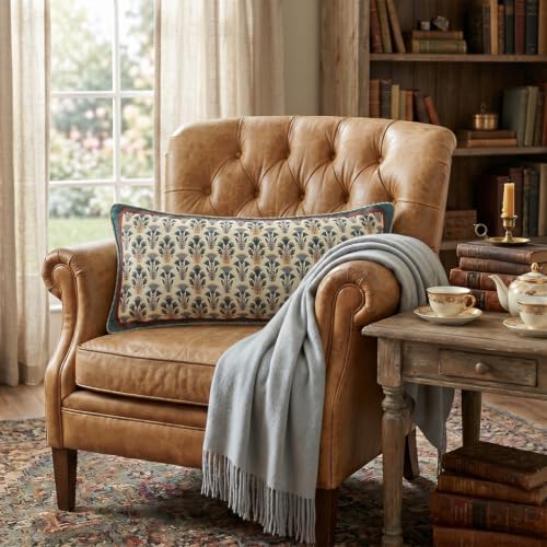 patdrea French Vintage Lumbar Throw Pillow Cover,12"x28",Set of 2