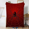 Halloween Spider Sofa Throw Blankets,Red Spider Web Soft Cozy Fuzzy Lightweight Travel Blanket,Flannel Fleece Fall Throw Blanket for Couch,Bed,Camping,Movie Nights,Watching TV 60 X 80 Inch