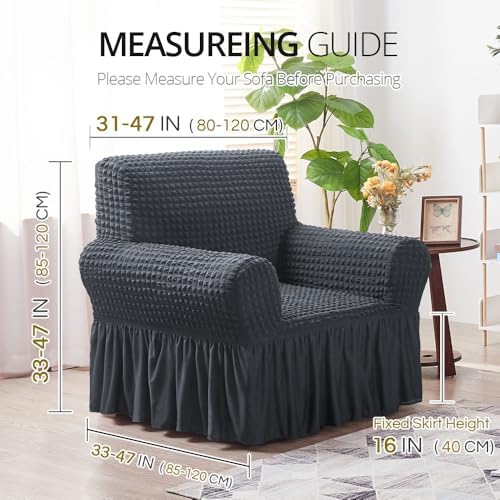 NICEEC Arm Chair Covers Armchair Covers Universal Slipcovers with Skirt