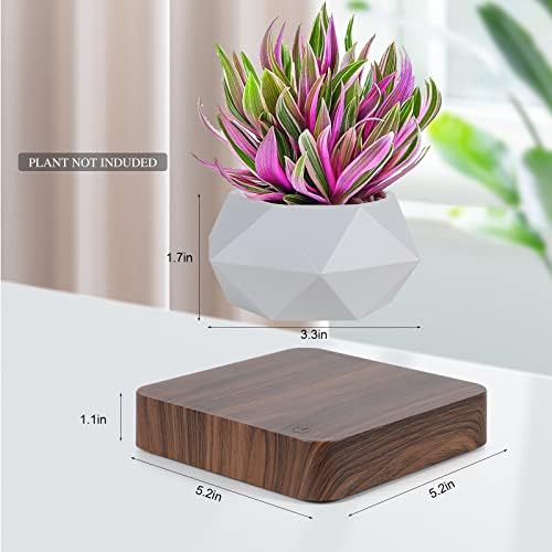 Levitating Air Bonsai Pot,Cool Stuff, Rotation Flower Pot Planters, Potted Plant Home Desk Decor in Flower Pots & Planters from Home & Garden on (Dark Color)