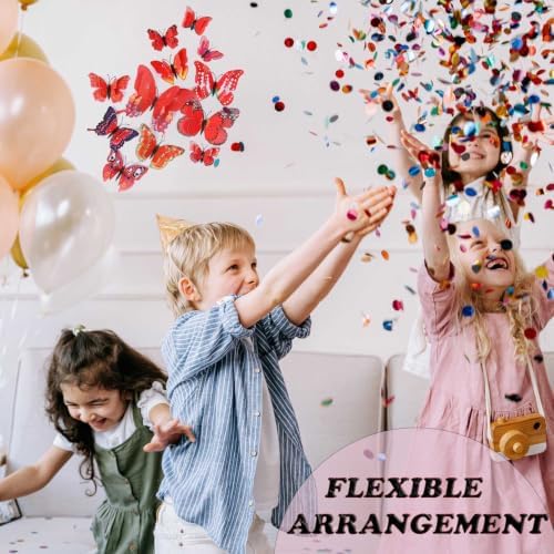 OPSEAM 3D Butterfly Wall Decor Butterfly Decorations Stickers with Magnets
