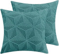 YEMYHOM Pack of 2 Throw Pillow Covers 18 x 18 Inch High Stretch Jacquard Pillowcase for Couch Sofa Living Room Home Decor, Peacock Blue