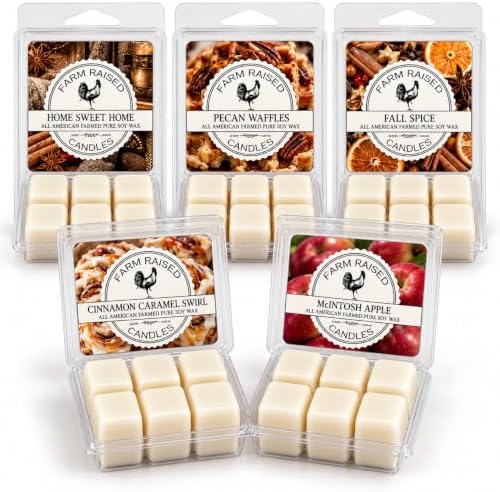 1 Pound - Fall Spice Wax Melts - American Made Soy - Hand Poured - Variety Pack, 5 Count