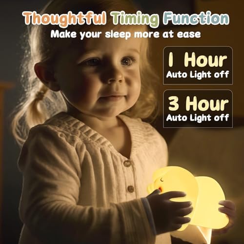 ZKLiLi Bunny Night Light for Kids Lamp, 16 Colors Lamp Cute, Dimmable Baby Night Lights for Nursery,Silicone Rechargeable Nightlight for Kids Room, Kawaii Room Decor