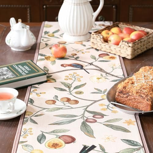 bilin gaier Designer French Vintage Table Runner,87"x12"