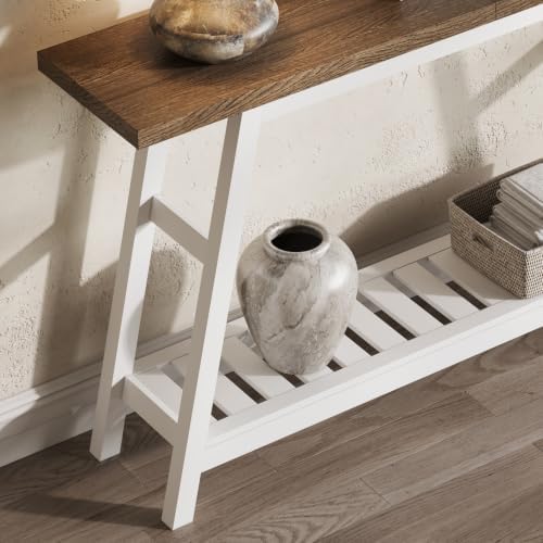 ChooChoo 53.9 Inch Long Console Tables for Entryway, Hallway Table, 2-Tier