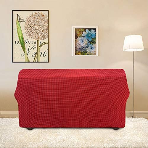 Easy-Going Stretch Loveseat Couch Covers Washable Christmas Red