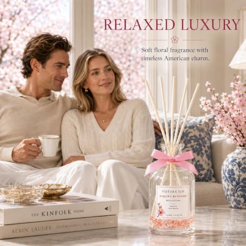 Cherry Blossom Reed Diffuser, Hotel Scent, 3.34 fl oz