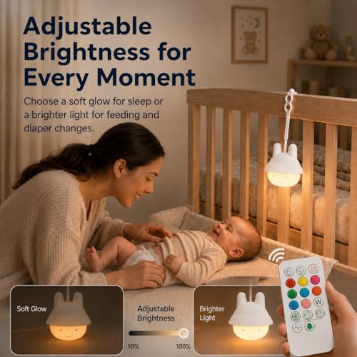 ShaArkMango Baby Car Seat Light for Night Driving, Rechargeable Car Seat Night Light for Babies, Soft Glow Backseat Travel Light with Gentle Eye Caring Design for Infants & Toddlers