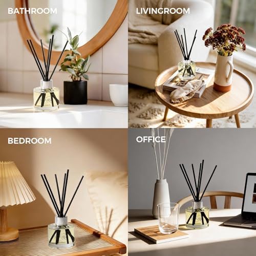 Lavender Vanilla Reed Diffuser Set,100ml(3.38oz) x 2
