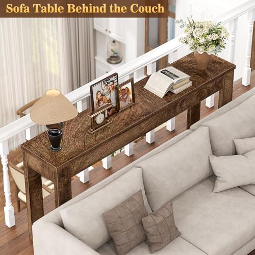 Armocity Console Table for Entryway, 47" Farmhouse Sofa Tables Narrow Long