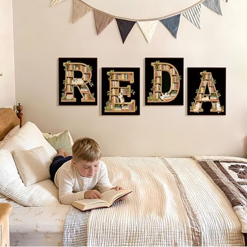 SkyCozy Book Poster Vintage Wall Decor - Retro Classroom Decor