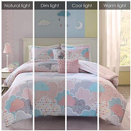 Intelligent Design Kids Cotton Vibrant Fun Pink Twin Duvet Cover Set, 4pc