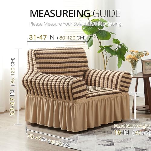 NICEEC Arm Chair Covers Armchair Covers Universal Slipcovers with Skirt