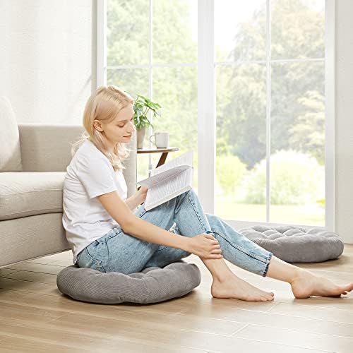 Meditation Cushions Set of 6, Large Floor Pillow for Adults, 22 Inch Round