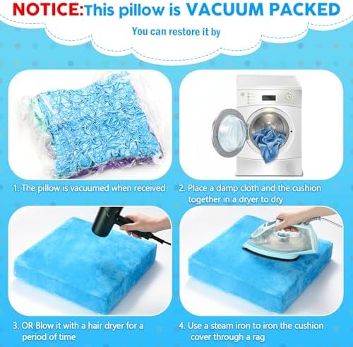 GlikCeil 8 Pcs Square Floor Pillow Cushions for Kid Classroom 15'', Candy