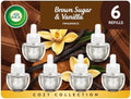 Air Wick Plug-In Scented Oil Refills, Brown Sugar and Vanilla, 6 Count