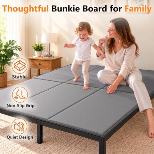 TigeJoy Heavy Duty Bunkie Board Full Size 54''x75'', Non-Slip Bed Support