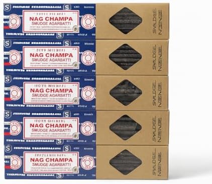 Satya Smudge Incense Stick – Hand-Rolled Indian Masala Incense for Meditation, Yoga & Spiritual Cleansing Pack of 6 (Nag Champa)