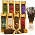 RAINFLOW Incense Sticks 160 Pack, 8 Scents Indian Incense Variety Pack