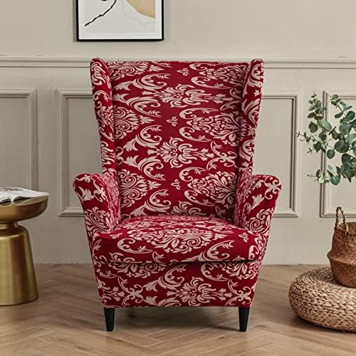 NILUOH Wingback Chair Covers 2-Piece, Armchair Slipcovers for Living Room
