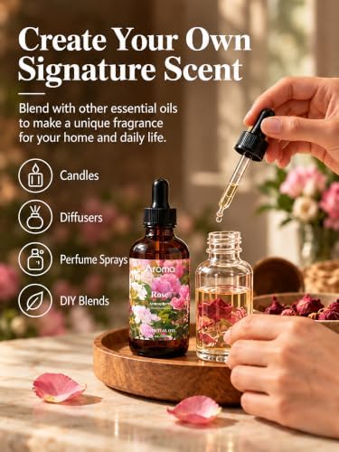 Rose Essential Oil in Premium Gift Box - 4 Fl Oz