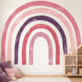 Large Boho Rainbow Wall Decals, Colorful Peel and Stick Fabric Nursery Wall Decor, Removable Home Room Wall Decor Murals Stickers for Kids Girls Toddler Bedroom Living Room Playroom