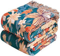 Boho Throw Blanket - 90"x90" Lightweight Cotton Throws for Bed Adult