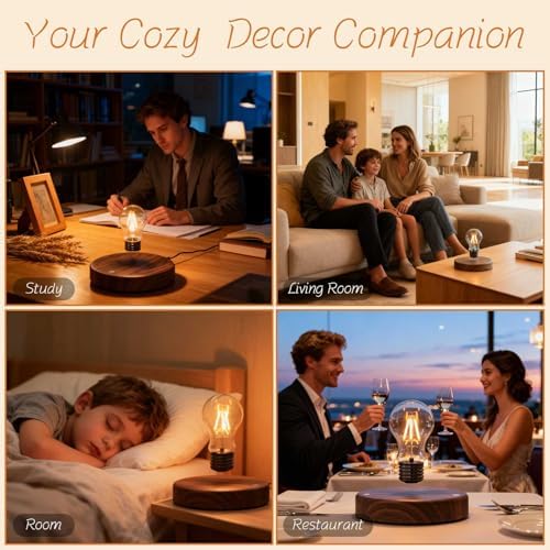 Levitating Light Bulb, Rotating Floating Tech Gadgets for Men
