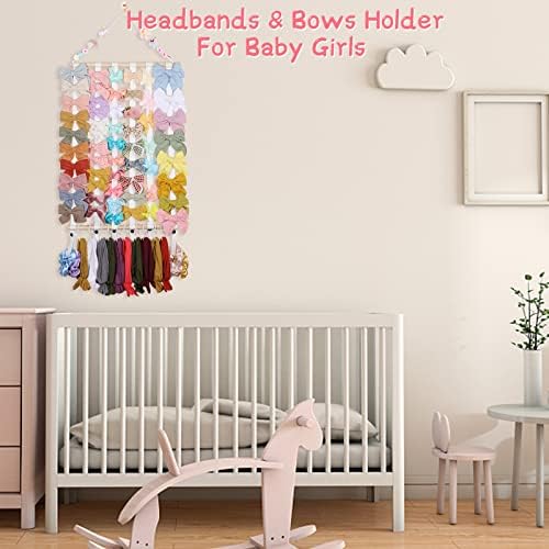 Hair Bow Holder Organizer for Girls Hair Clips Headband Storage
