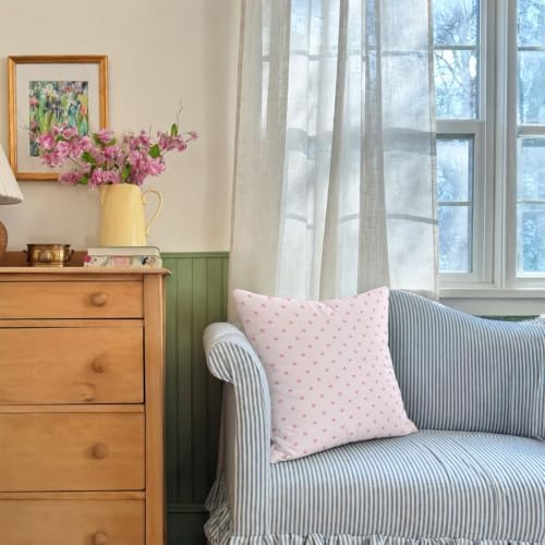 Cute Pink Polka Dot Room Decor Pillow Cover 18x18